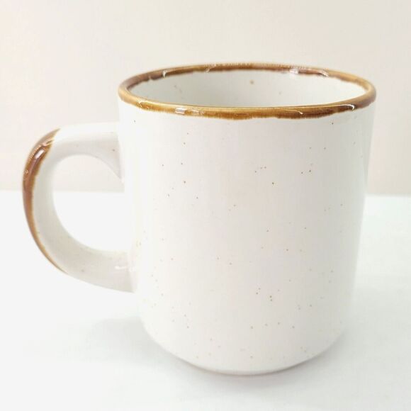 Vintage Floral Mug - Otagiri Style Speckled Stoneware EUC MCM Flower Coffee Mug - Picture 3 of 7